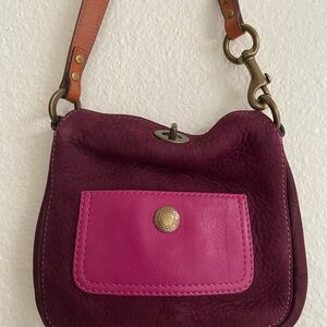 Pink and Purple Vintage Coach Mini Purse